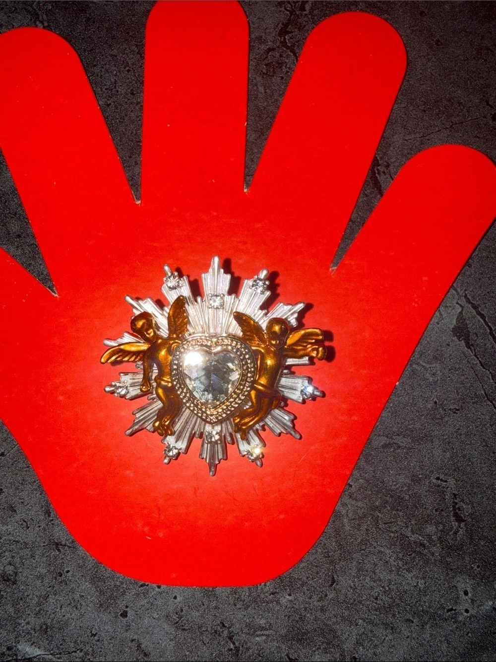 Sunburst Brooch in Gold & Silver